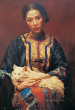 chicas chinas Painting - Meditación China Chen Yifei Chica